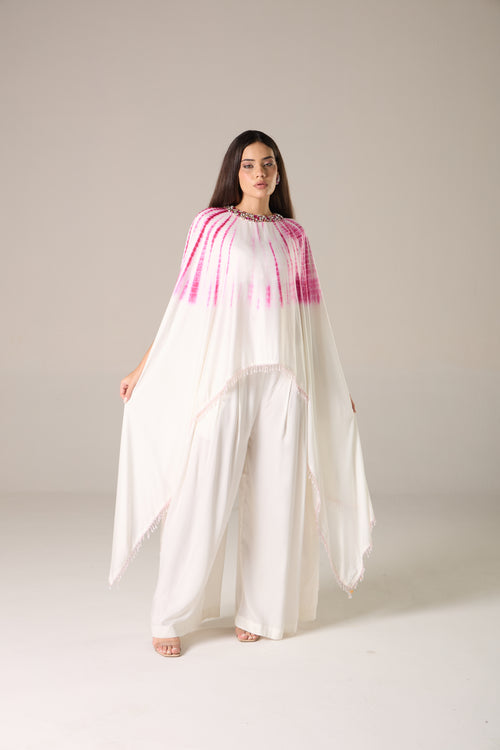 Blush Ivory Tie-Dye Kaftan Set