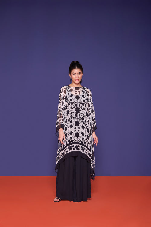 Noir Bloom Kaftan Set