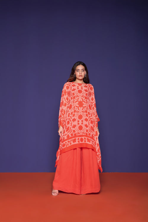 Rouge Bloom Kaftan Set