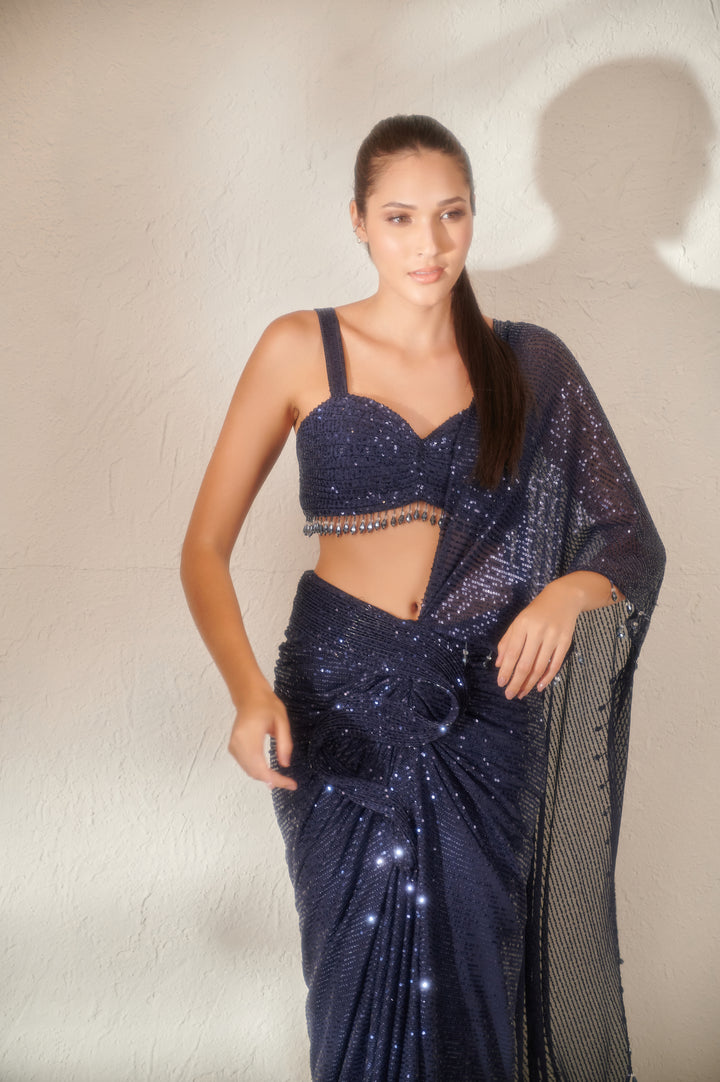 Starry Night Sequin Saree