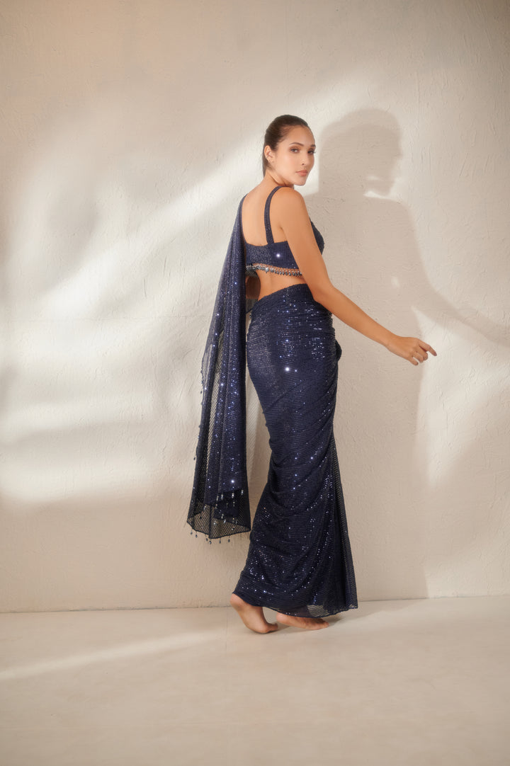 Starry Night Sequin Saree For Women