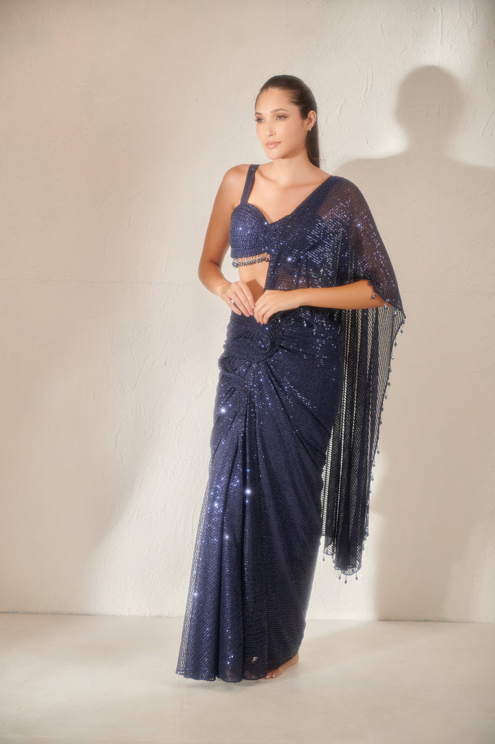 Starry Night Sequin Saree Online