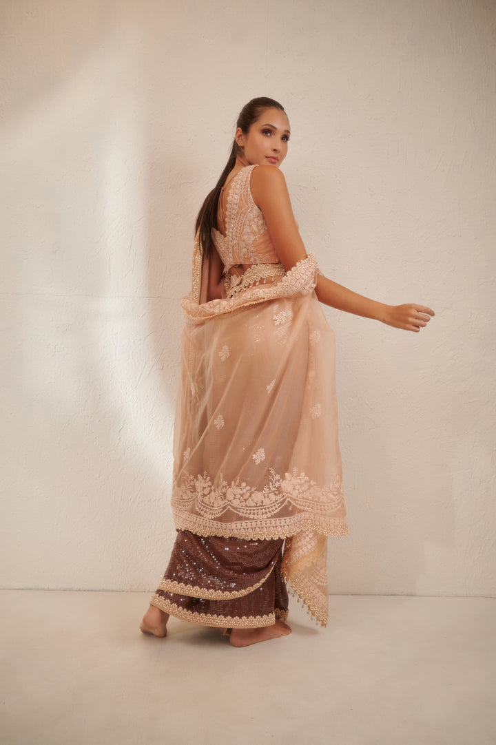 Drape Saree with Blouse and Cape