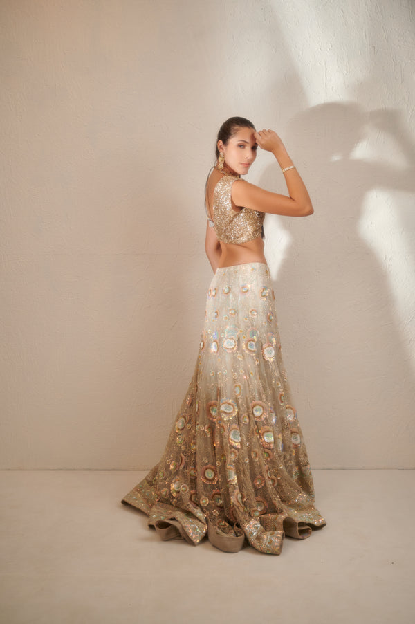 Dazed Floral Goddess Lehenga Set