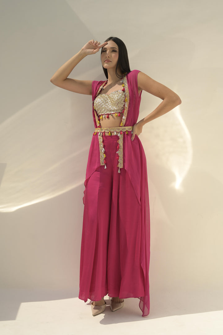 Fuschia Indo Western Set