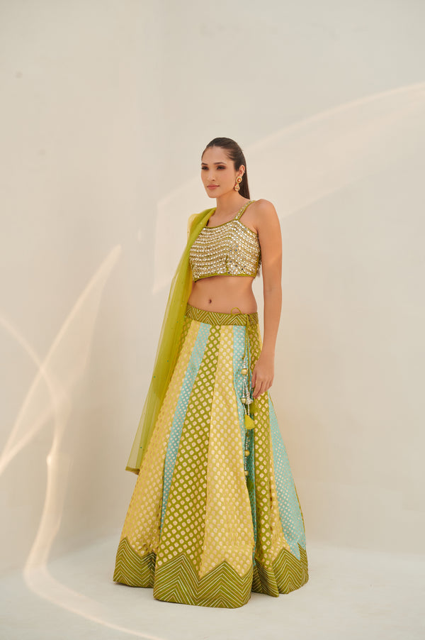 Meadow Mist Benarsi Color Pop Lehenga