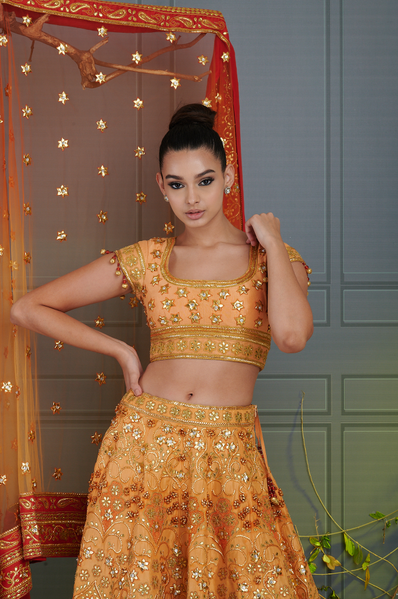 Mustard Bridal Lehenga Online