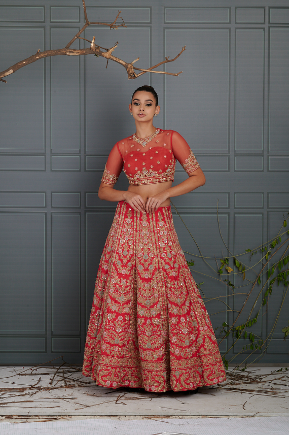 MBROIDERED - Burnt Orange, Fuchsia Pink (BD-2506) , Bridal maxi dress –  Royal Club Clothing