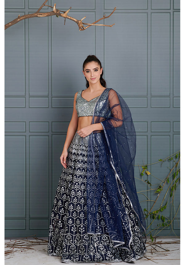 Indigo Enchantment Lehenga Set